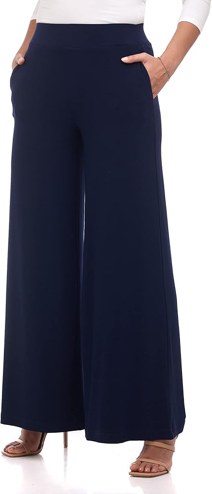 Rekucci Travel in Style Women's Stretchy Elegant Palazzo Wide Leg Pant