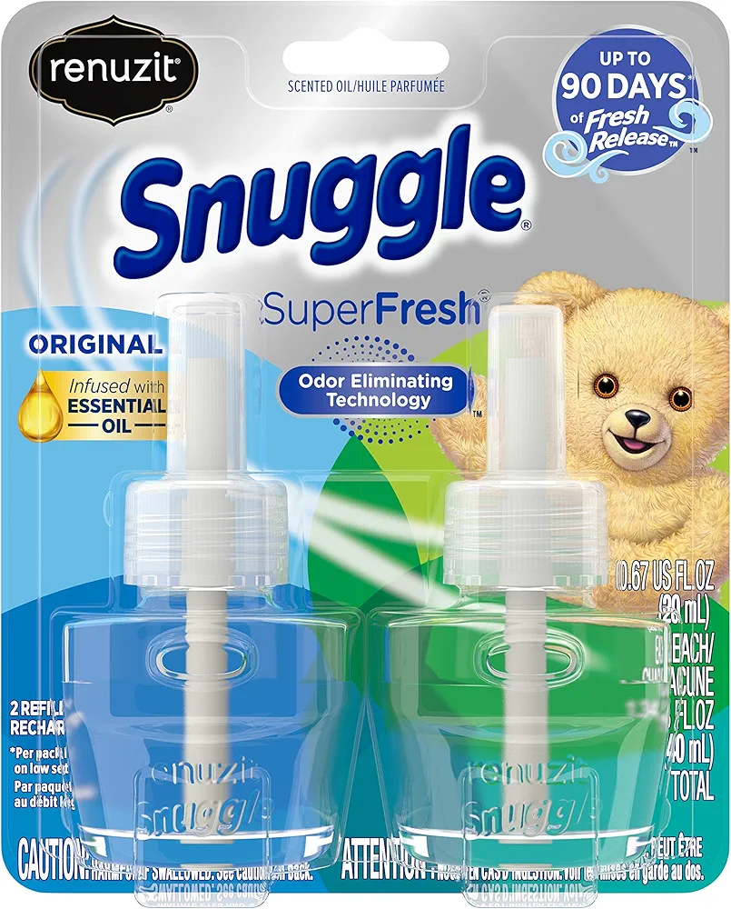 Renuzit Snuggle Scented Oil Refill for Plugin Air Fresheners, SuperFresh Original, 2 Count