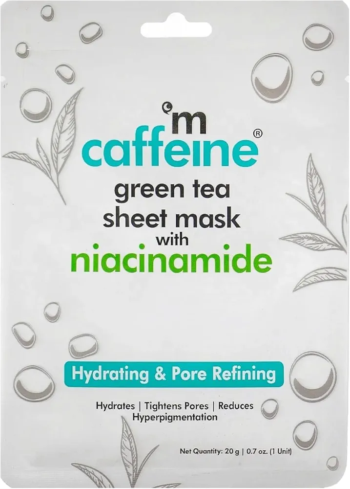 mCaffeine Green Tea Sheet Mask with Niacinamide