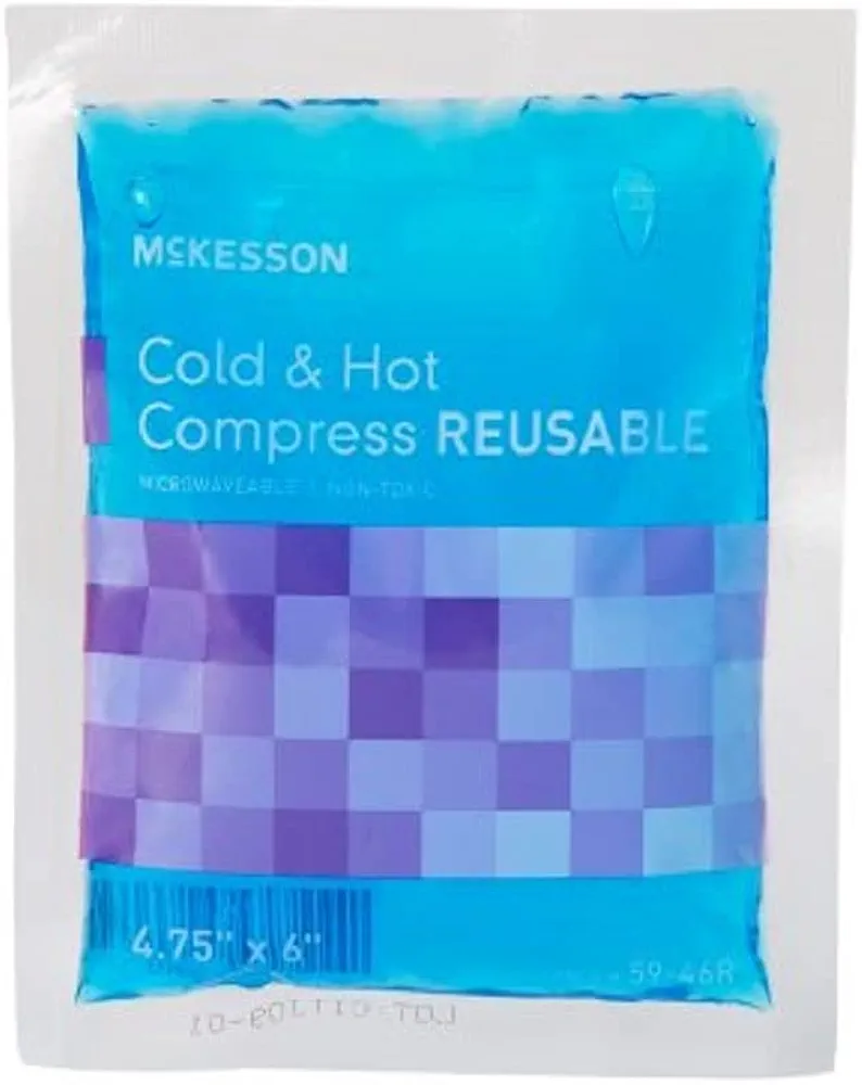 McKesson Cold and Hot Compress Reusable, Hot and Cold Pack, 4 3/4 in X 6 in, 1 Count, 24 Packs, 24 Total