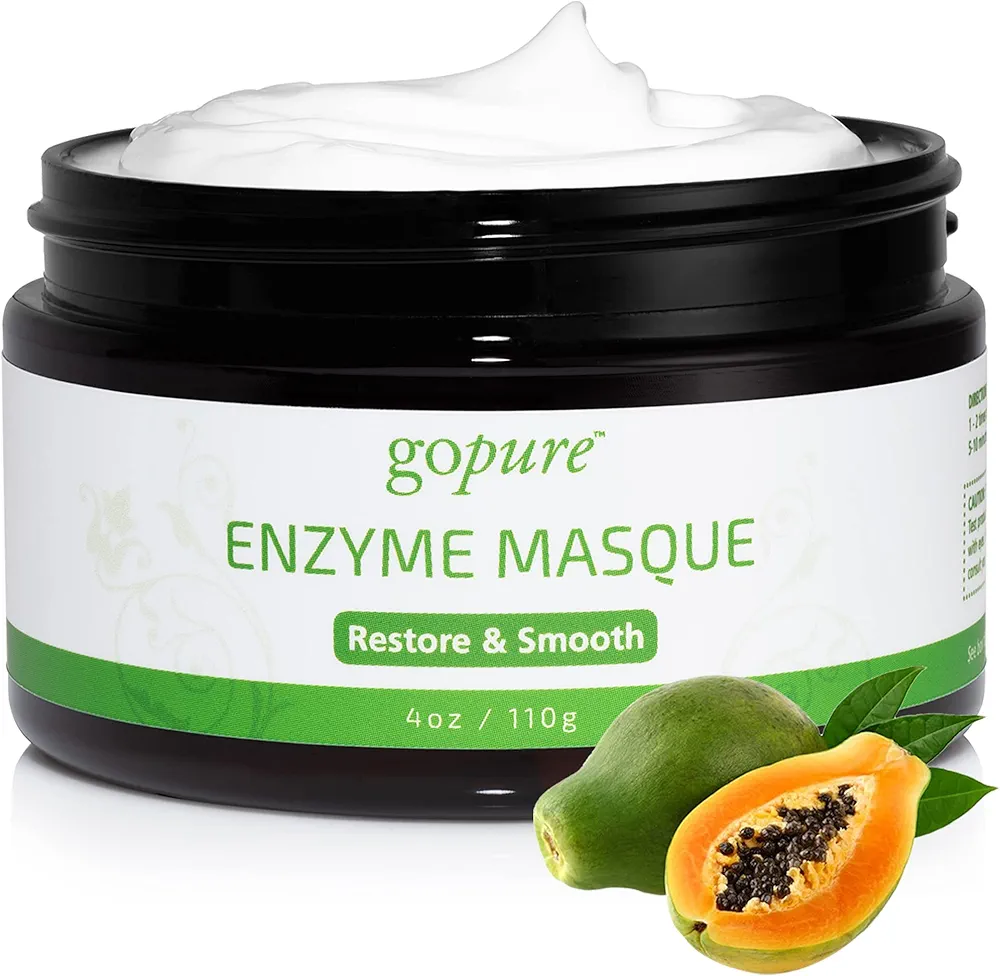 goPure Enzyme Facial Mask - Smooth and Exfoliate the Look of Skin, 4oz.