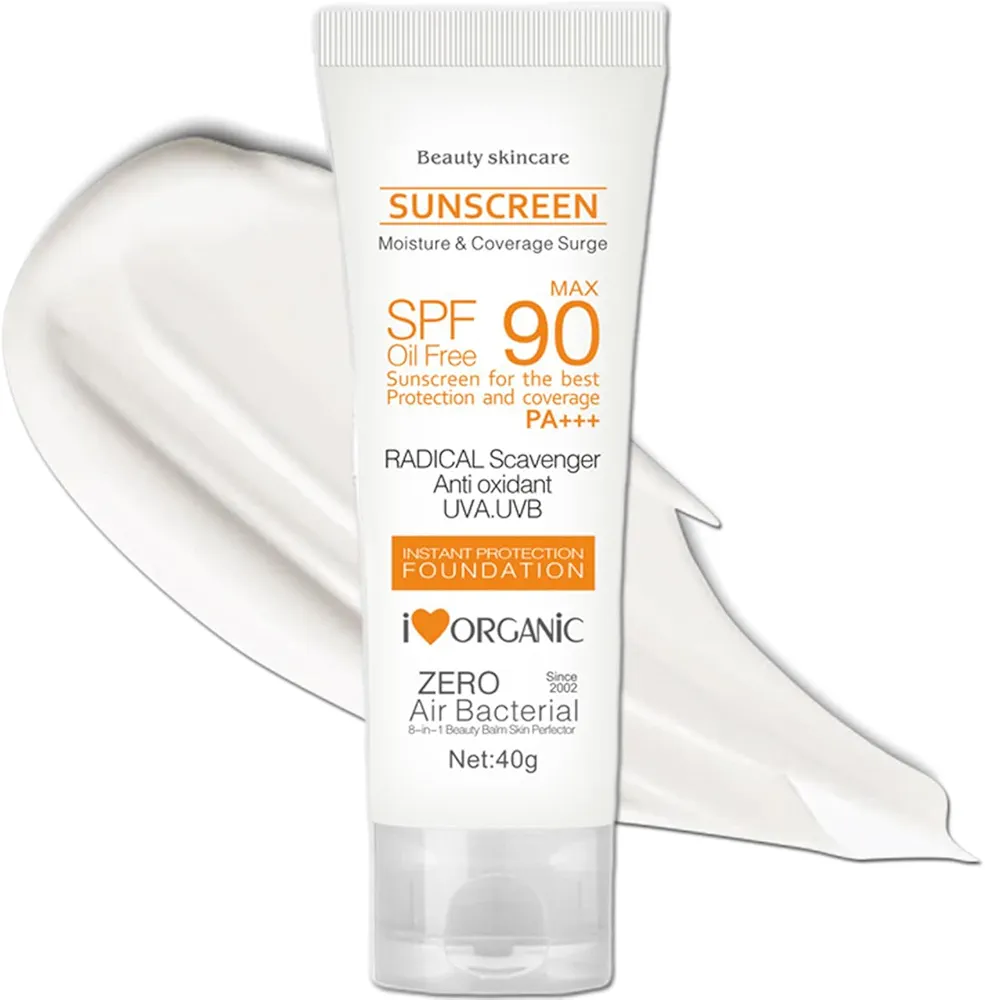 Sport Sunscreen SPF 90, Sun Screen Protector for Face and Body, High SPF 90 Face Sunscreen, Sun Screen Protector for Face, Sunscreen Moisturizer for Outdoor Sports, 40G