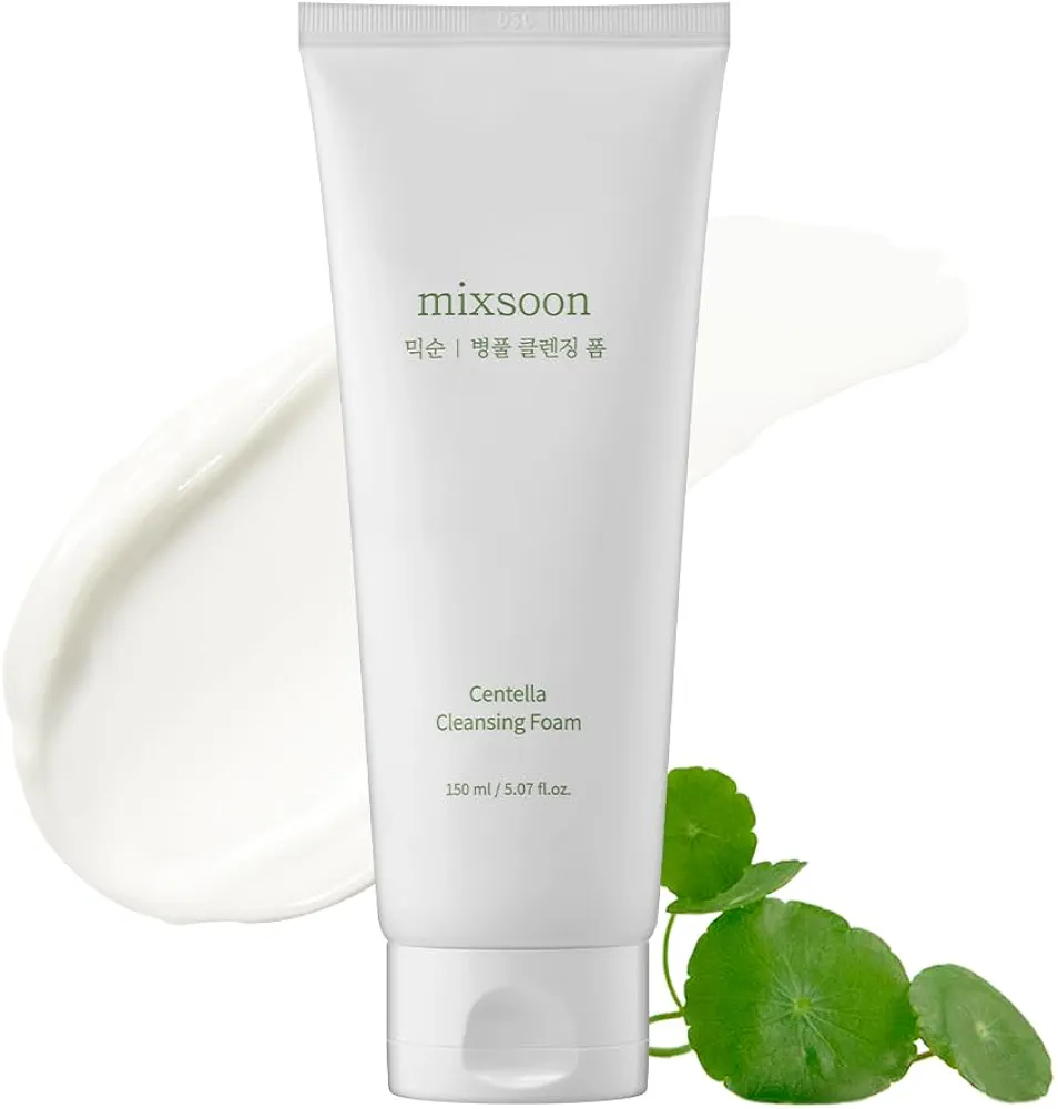 mixsoon Centella Cleansing Foam 5.07 fl oz/ 150ml,Low pH cleansing foam for soothing and moisturization