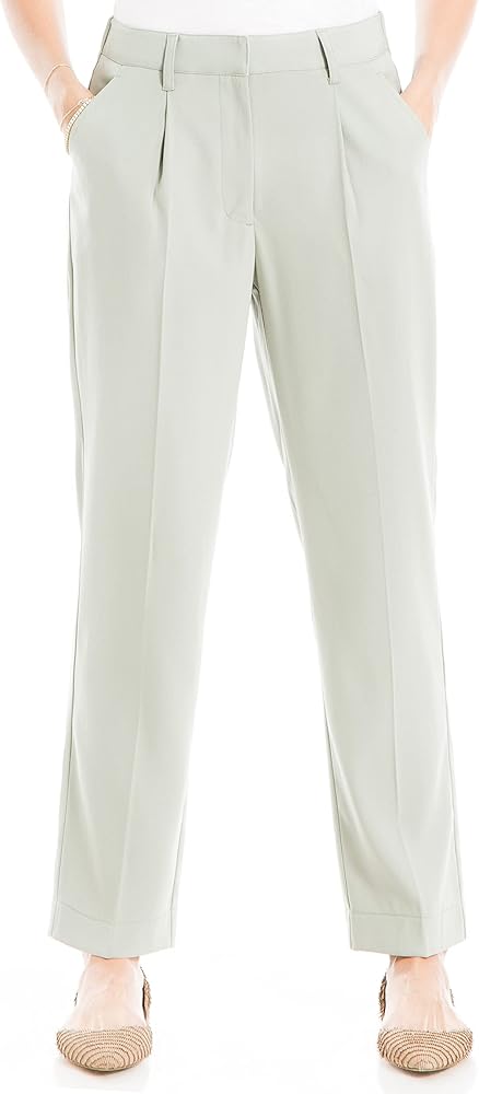 Max Studio Women's Straight Leg Pant with Zipper