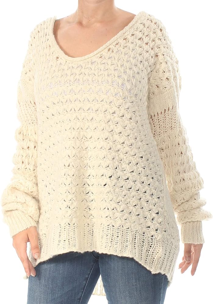 Free People Womens Knit Pullover Sweater