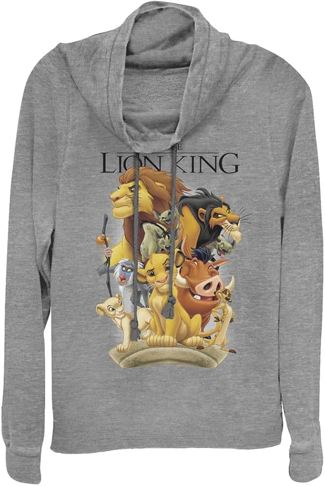 Disney Lion King Tall Cast Women's Cowl Neck Long Sleeve Knit Top