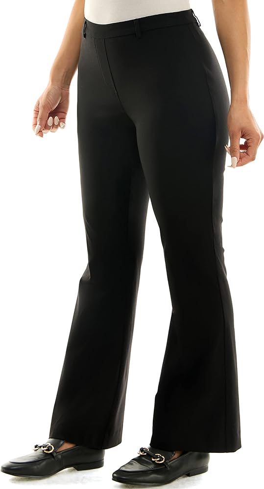 Zac & Rachel Women's Slim Leg Pants with Flared Opening Bottom