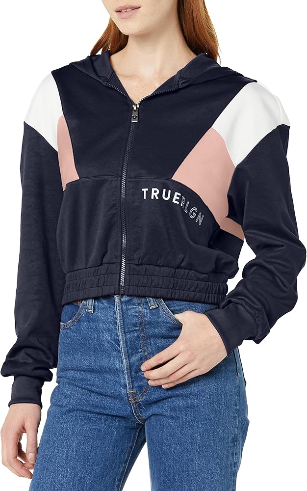 True Religion Women's Trlgn Colorblock Zip Hoodie