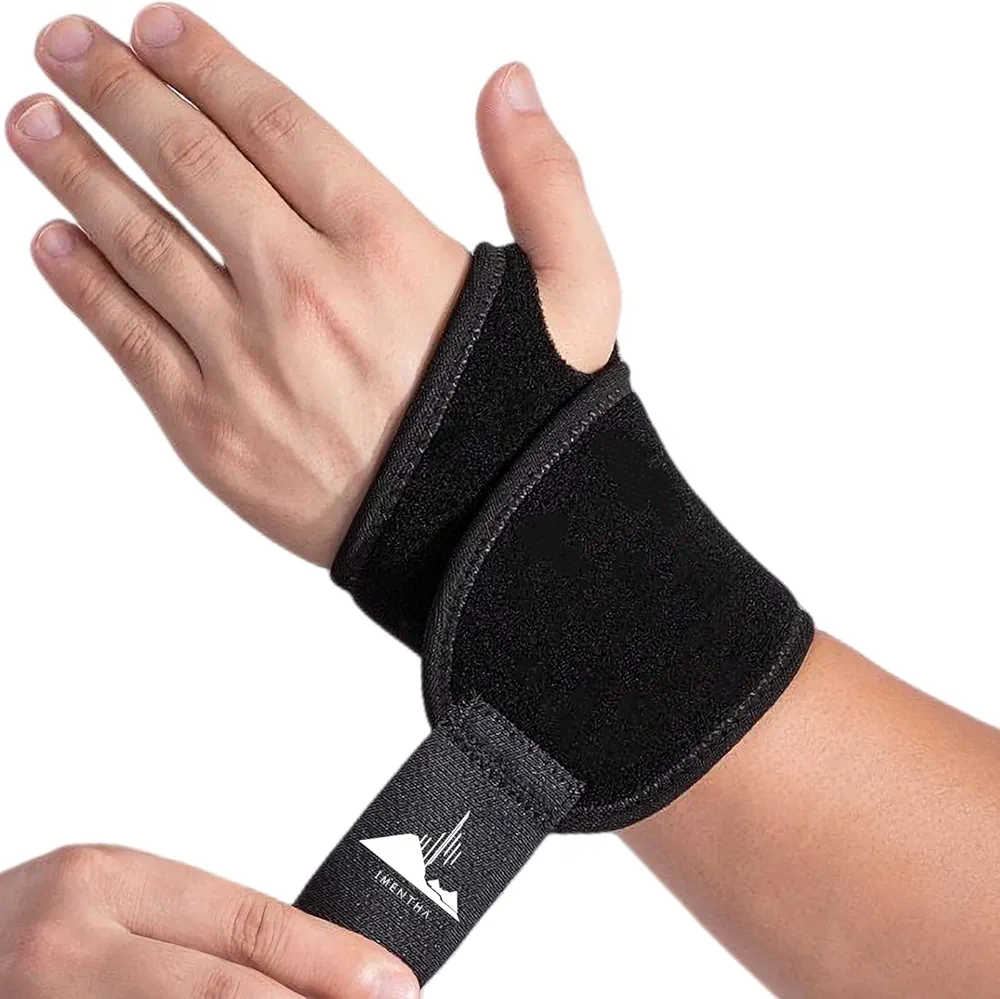 2 Pack Wrist Braces - Wrist Wraps for Carpal Tunnel, Arthritis, and Tendinitis Pain Relief - Fits Both Right and Left Hands - Compression and Support for Fitness Enthusiasts