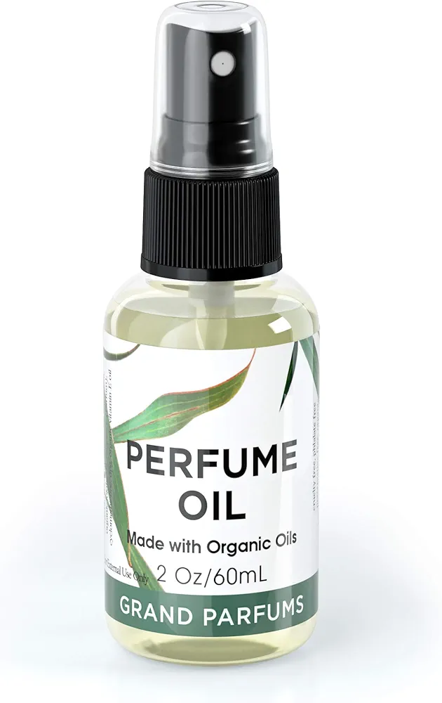 Grand Parfums Amber Patchouli Perfume Spray On Fragrance Oil 2 Oz | Hand Blended with Organic and Essential Oils | Alcohol-Free and Preservative Free | Made to Order