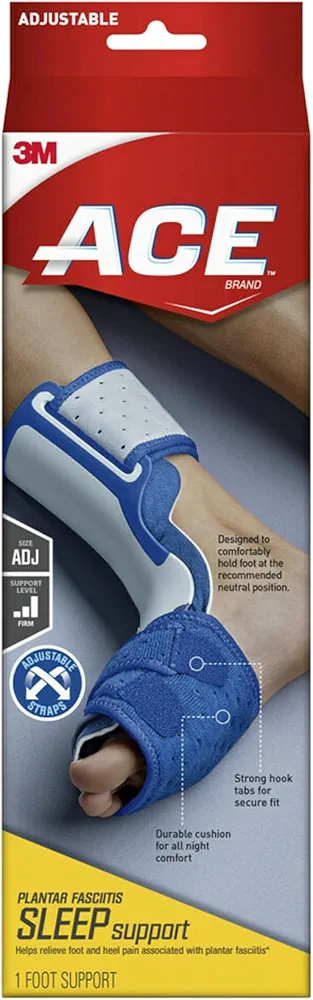 ACE Brand Plantar Fasciitis Sleep Support, Foot Brace Stays in Place All Night, Plantar Fasciitis Brace With Secure Fit and Long-Lasting Comfort, Sleep Support for Left and Right Foot, 8” to 15”