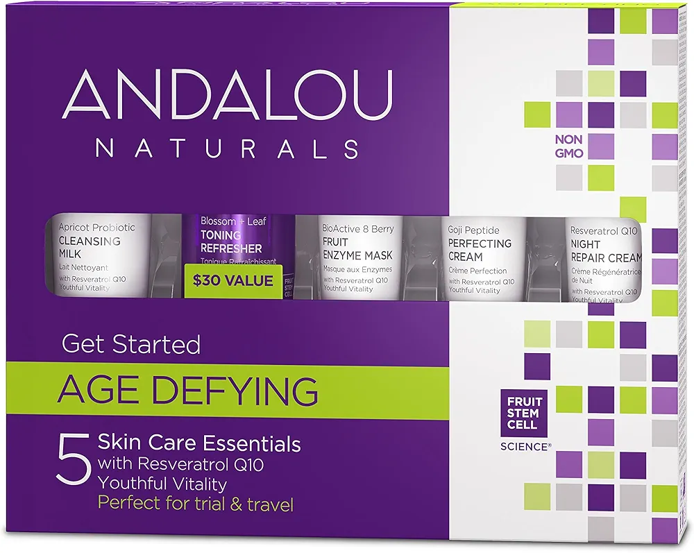 Andalou Naturals Age Defying Get Started Kit 5 Piece Set, Fresh