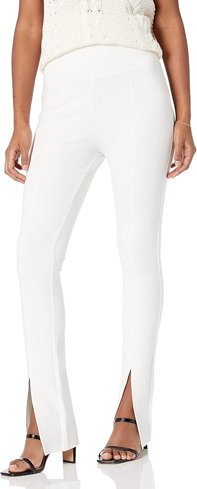 The Drop Women's Uma High-Rise Fitted Slit Front Pull-On Pant