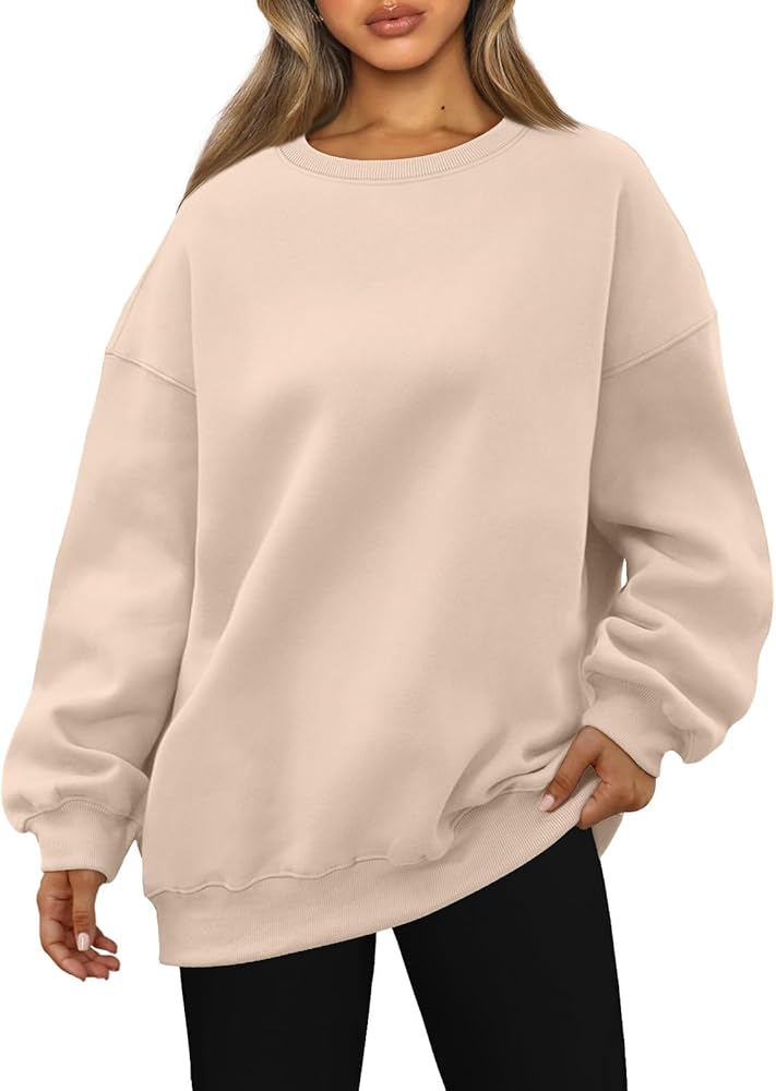 Womens Oversized Sweatshirts Loose Fit Crewneck Sweaters Comfy Fashion Plus Size Oversized Sweatshirts For Women