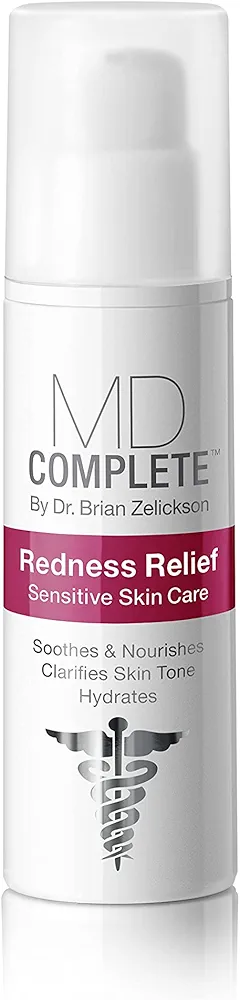 MD Complete Redness Relief Sensitive Skin Care Therapeutic Antioxidant Moisturizer with Vitamin C + Calming Natural Extracts 1.0 fl oz