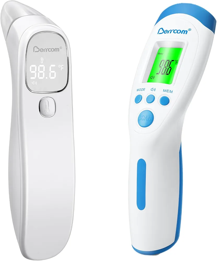 [Value Bundle] Berrcom Forehead and Ear Thermometer ET005 & Berrcom Digital Forehead Thermometer for Adults and Kids JXB182