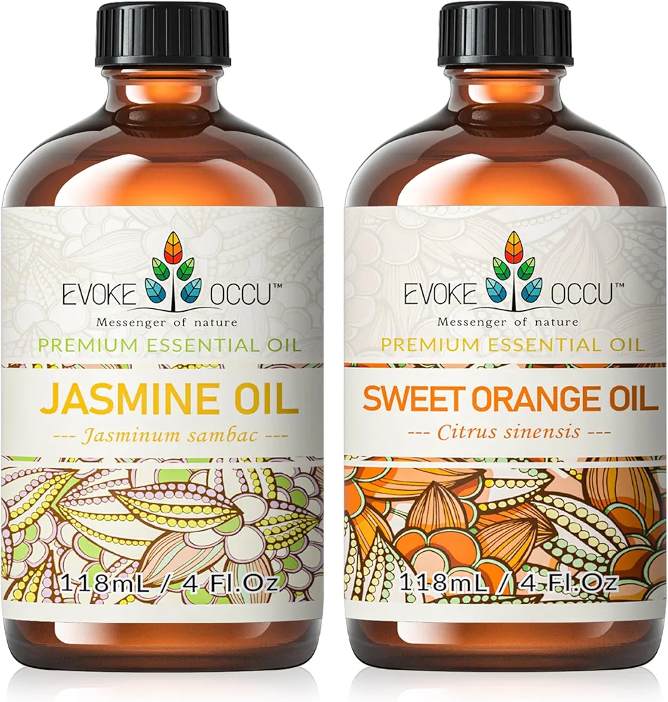 EVOKE OCCU Jasmine Essential Oil and Sweet Orange Essential Oil - 4 Fl Oz