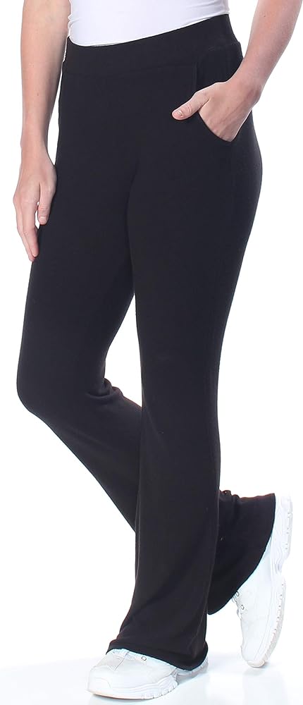 GUESS Womens Opal High-Waist Wide Calf Pants Black S