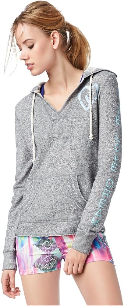 AEROPOSTALE Womens Beach Logo Hoodie Sweatshirt, Grey, X-Large