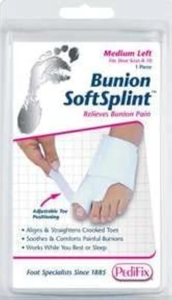 PEDIFIX Foot Bunion Pain Soft Fabric Splint Large Left Shoe 10+ P6026-LL Footsplints Hallux Valgus SoftSplint