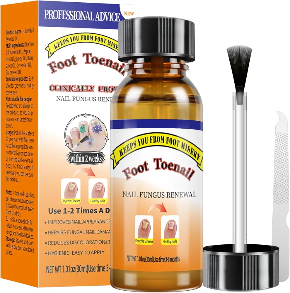 Toenail Fungus Treatment Extra Strength Fluids,fungus Nail Treatment Soft Brush Head Escalate,Transform Your Toenails with Ease,fungal Nail Treatment Let Your Experience Confidence Every Step (30ML)