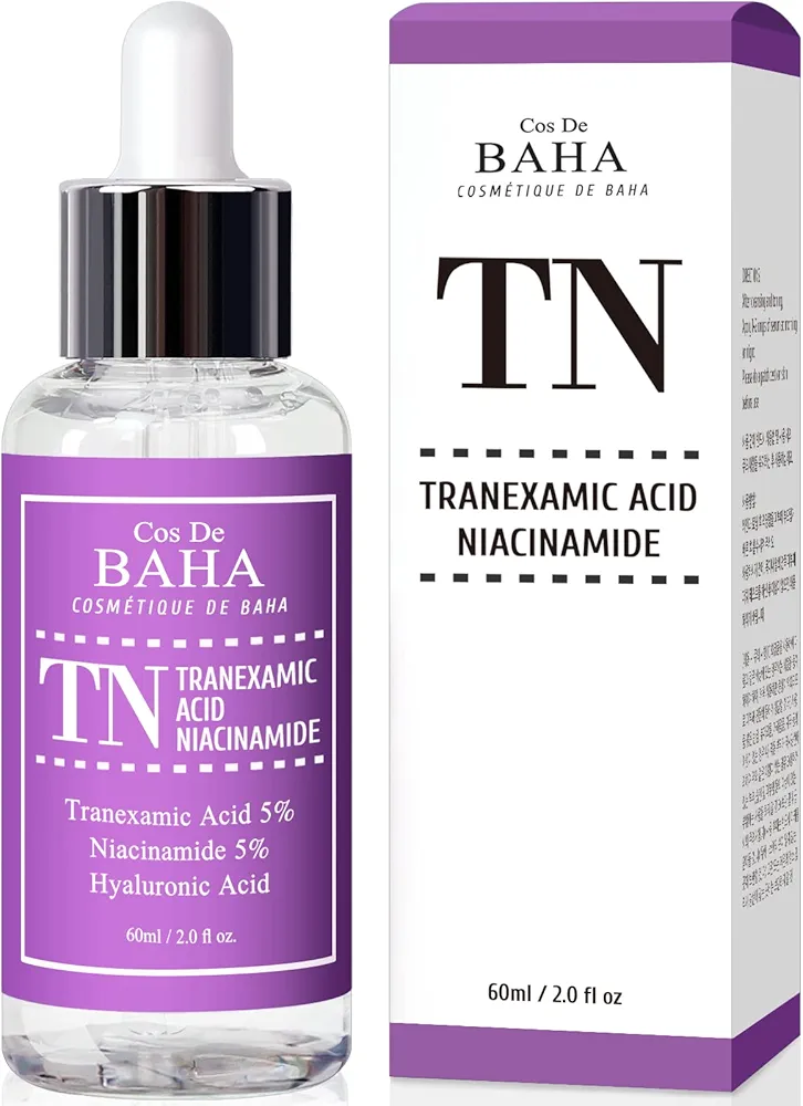 Tranexamic Acid 5% Serum with Niacinamide 5% for Face/Neck - Helps to Reduce the Look of Hyper-Pigmentation, Discoloration, Dark Spots, Remover Melasma, 2 Fl Oz