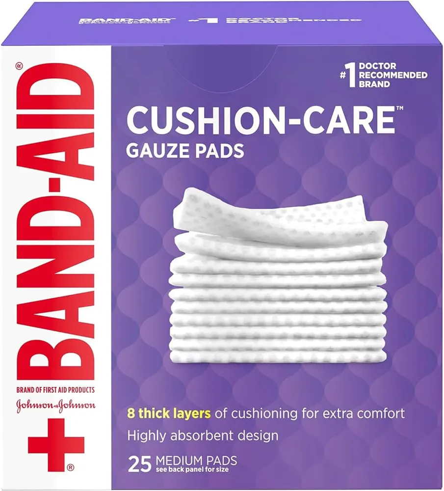 Johnson & Johnson Red Cross Hospital Grade Gauze Pads 3"x3" - 25 ct