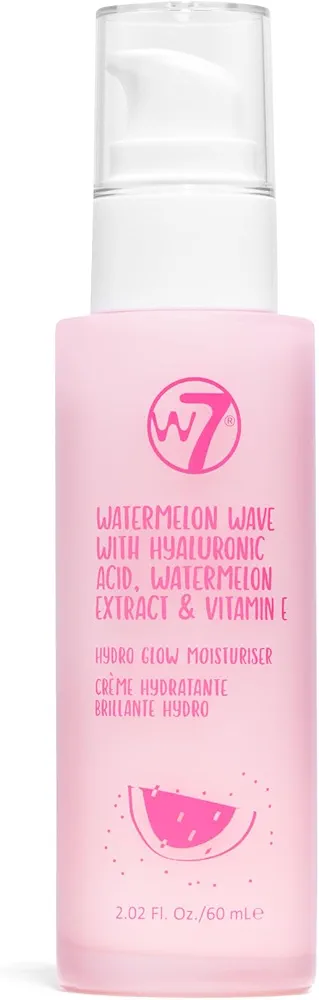 W7 Watermelon Wave Hydro-Glow Moisturizer - Face Cream Infused with Watermelon Juice Extract that Naturally Hydrates Skin 2.02fl oz