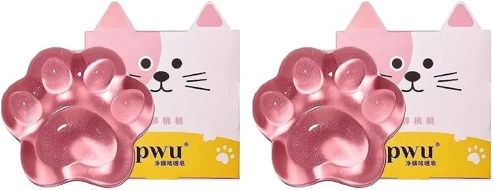 PWU Cat's Claw Jelly Beauty Bar Bath Soaps for Deep Gentle Clean,Soft Skin Care More Moisturizing Whitening Than Bar Soap,Oolong Peach Flavor,4.41 oz 1 Bar (Pack of 2)