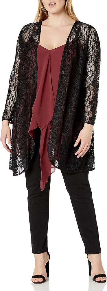 Star Vixen Women's Long Sleeve Open Front Cardigan