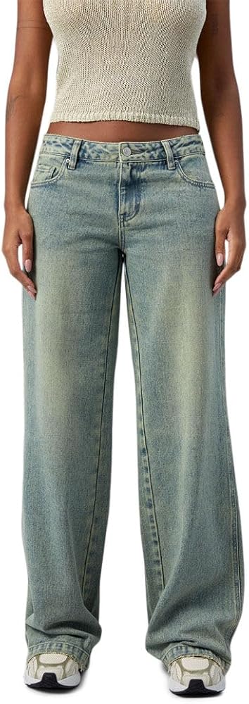 PacSun Women's Casey Medium Indigo Tint Low Rise Baggy Jeans