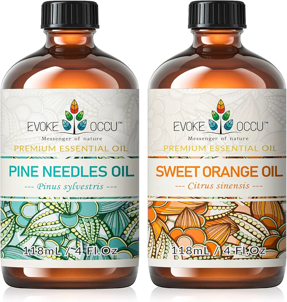 EVOKE OCCU Pine Needle Essential Oil and Sweet Orange Essential Oil - 4 Fl Oz