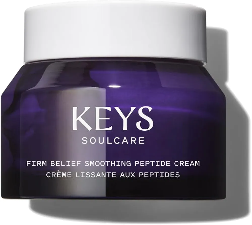 Keys Soulcare Firm Belief Smoothing Peptide Cream, Helps Reduce Fine Lines for Firm, Plump & Ultra Hydrated Skin, Vegan, Cruelty Free, 1.7 Oz (50ml)