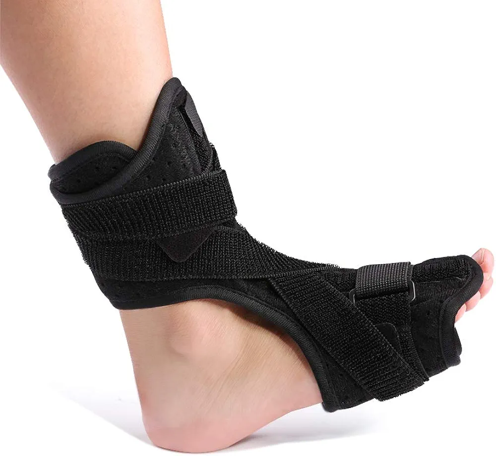 Planters Night Braces, Night Splint Plantar Fasciitis, Night Splint Feet, Night Splint Achilles Tendonitis, Adjustable Plantar Fasciitis Dorsal Night and Day Splint with Spiky Massage Ball