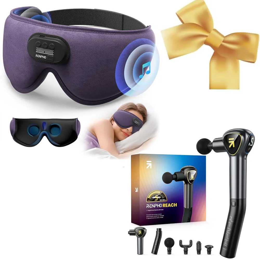 RENPHO Sleep Headphones & Reach Massage Gun