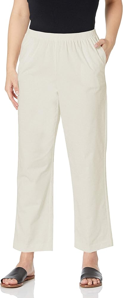 Alfred Dunner All Around Elastic Waist Cotton Short Twill Pants