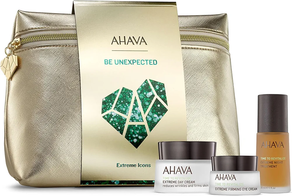 AHAVA Extreme Icons Gift Set - Includes Extreme Night Treatment 1 Fl.Oz, Extreme Day Cream 1.7 Fl.Oz, Extreme Firming Eye Cream 0.5 Fl.Oz, enriched with exclusive Dead Sea mineral blend Osmoter