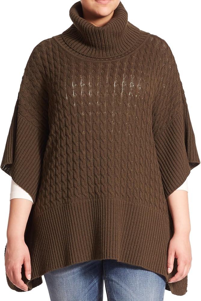 Marina Rinaldi Women's Adone Cable Knit Sweater Brown