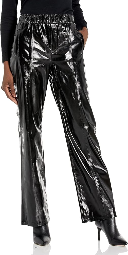 [BLANKNYC] Womens Vegan Leather Pant with Elastic Waistband