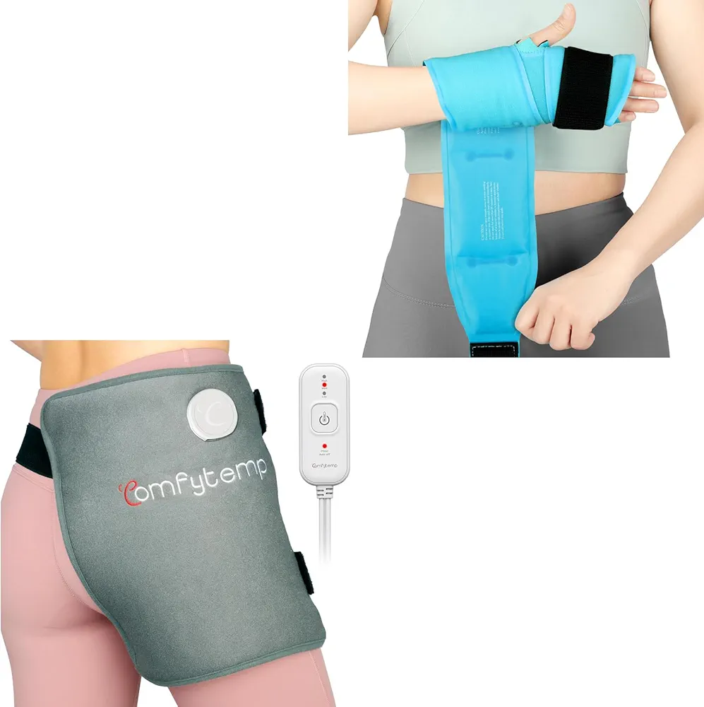 Comfytemp Hip Heating Pad and Wrist Ice Pack Wrap, Support for Relief, FSA HSA Eligible, Surgery Gifts,Cold Hot Using