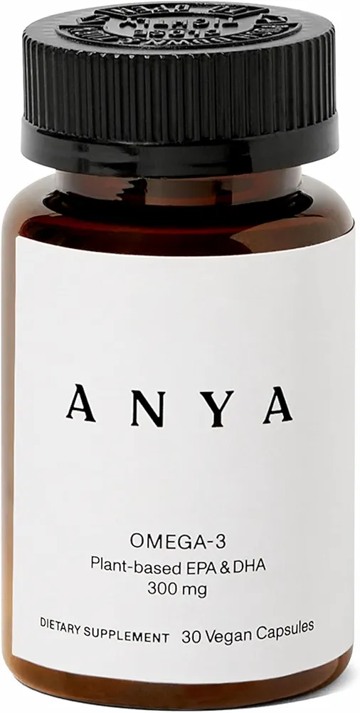 ANYA Omega-3 with 300mg of DHA and EPA, Clean Ingredients, Non-GMO, 100% Vegan, Gluten, Soy, and Dairy Free. New Moms’ Recovery & Breastfeeding, Postnatal Supplement, Lactation Support