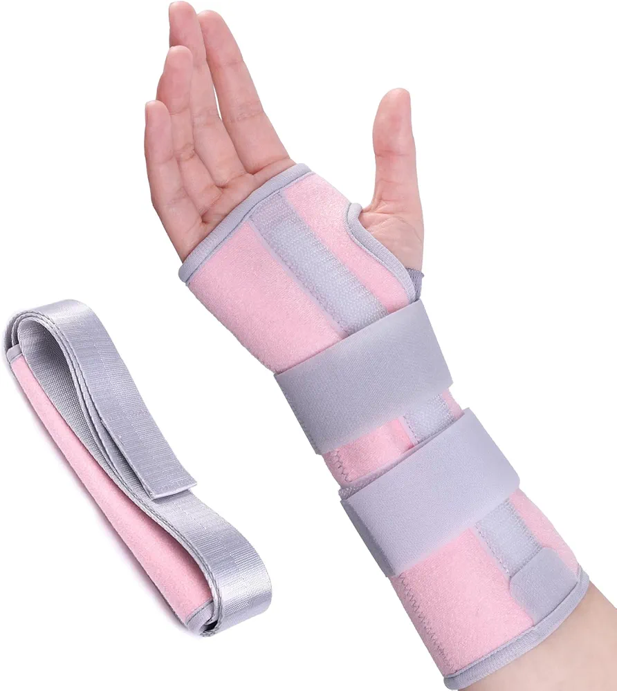 Carpal Tunnel Wrist Brace, Adjustable Wrist Support Brace, Hand Brace with Replaceable Splints and Sling, Night Wrist Sleep Supports, Arm Brace Wrist Guard, for Injuries, Wrist Pain, Right