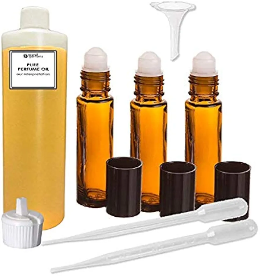 Grand Parfums Perfume Oil Set-Compatible With Bond # 9 New York Nights- Oil Set With Roller Bottles and Tools to Fill the Bottles