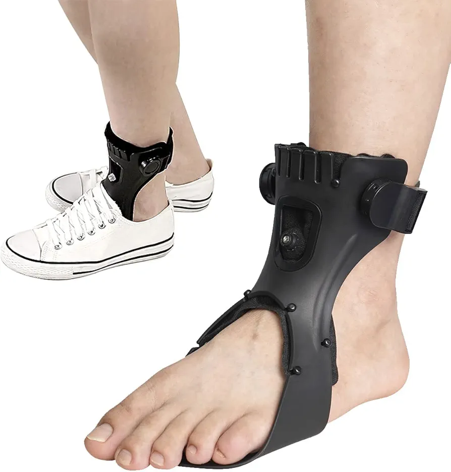 Drop Foot Brace, AFO Foot Drop Brace with Airbag Absorber, Ankle Brace Support for Hemiplegia Stroke, Improve Walking Gait, Effective Relieve Pain for Walking