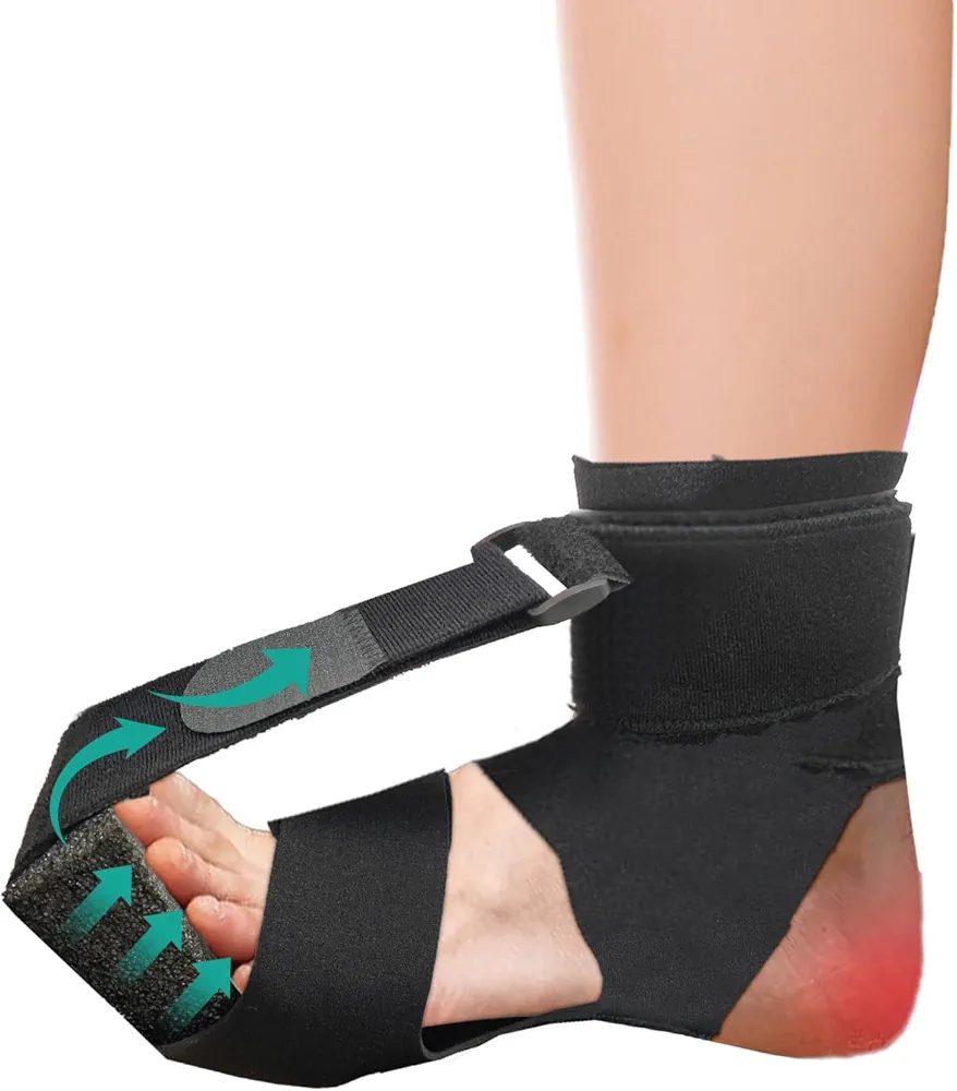 Upgraded Plantar Fasciitis Night Splint Sock-Customized Fit Foot Support for Targeted Relief Day&Night|Foot Stretcher for Women&Men with Wedge Healing Flat Arches/Achilles/Tendonitis/Heel Spurs Pain