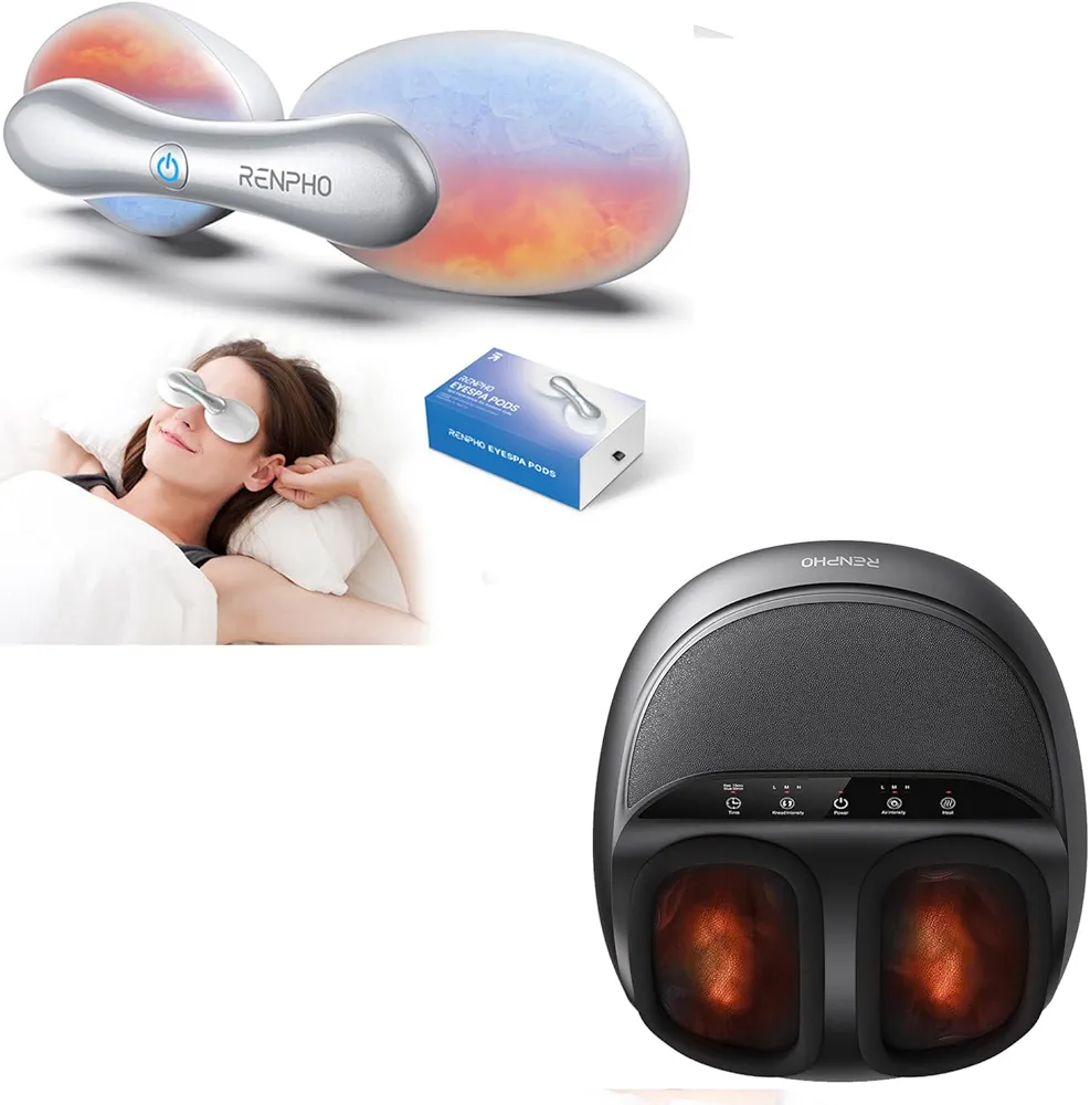 RENPHO Eye Spa Pods& Foot Massager Machine with Heat