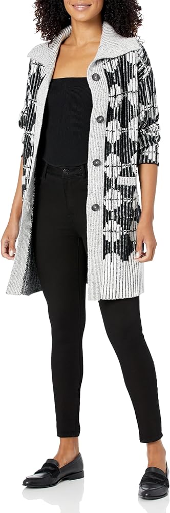 NIC+ZOE Women's Petite Soft Dot Cardigan