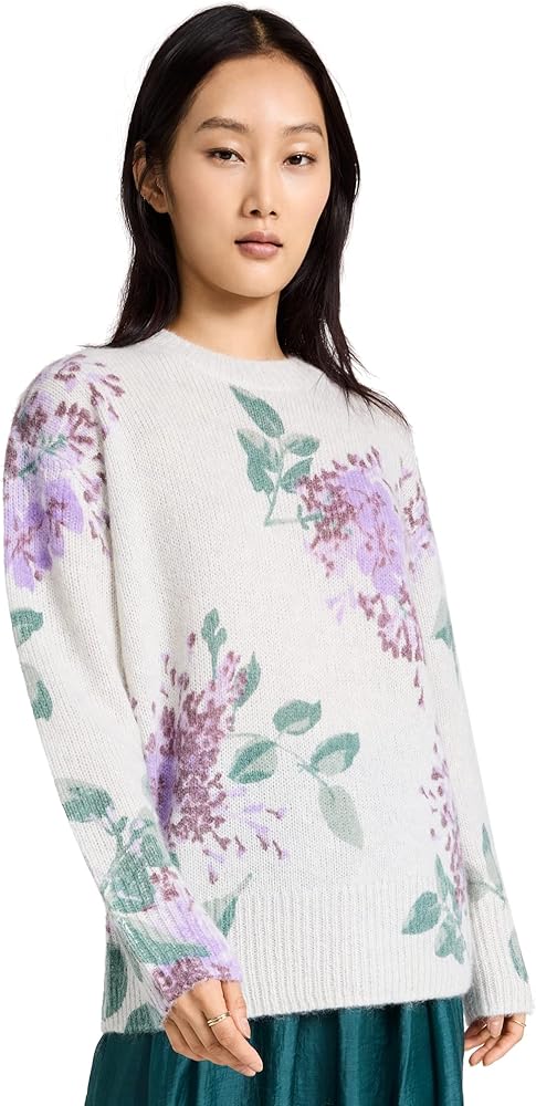 Vince Women's Printed Floral Sweater