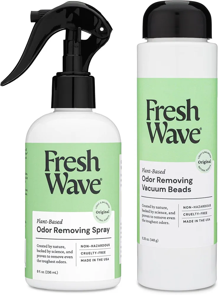 Fresh Wave Vacuum Odor Eliminating Beads & 8 fl. oz. Original Spray Bundle