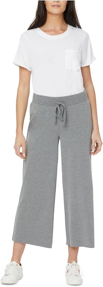 NYDJ Womens Wide Leg Terry Ankle Sweatpants Gray XL